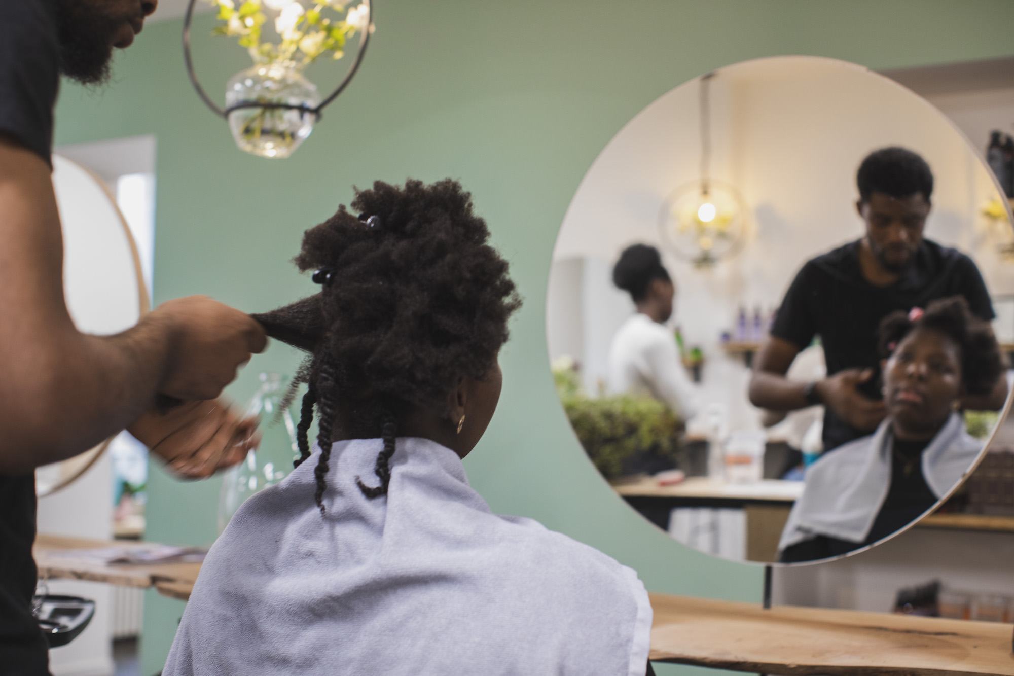 Salon de coiffure coupe afro