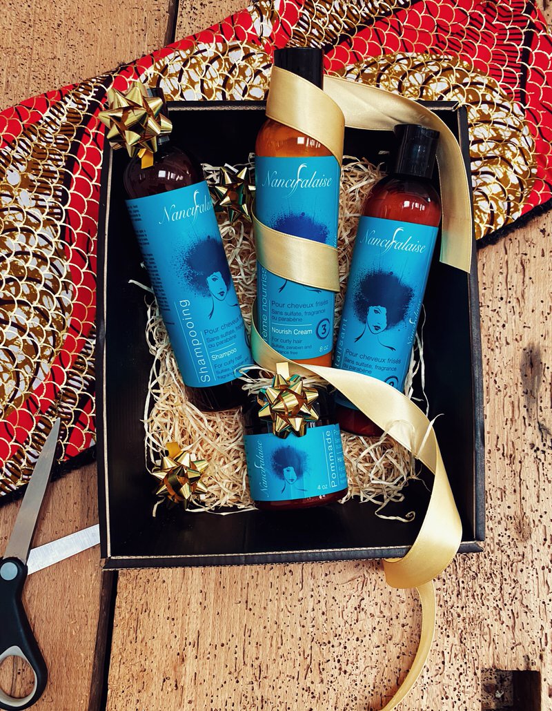 Coffret produit cheveux bouclés
